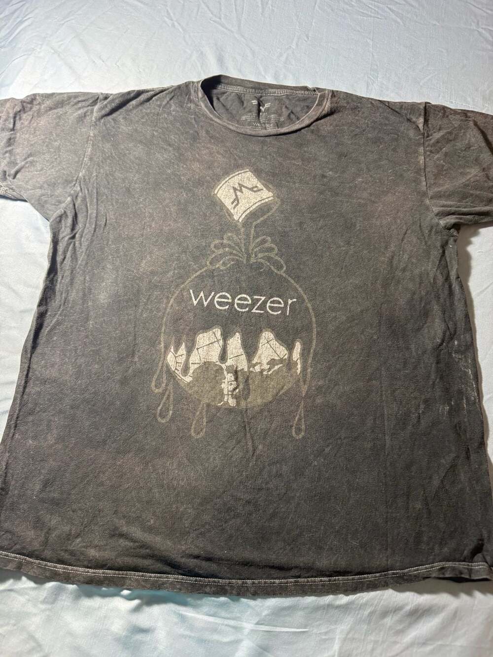 Weezer Black Album Mineral Wash T-Shirt, Large